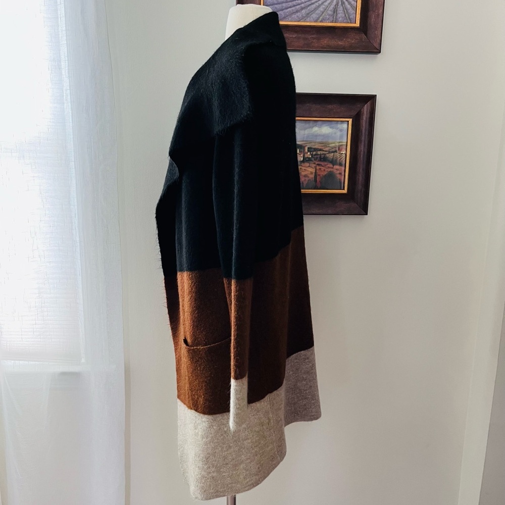 Max Studio Colorblock Open Front Cardigan Size Sm… - image 3